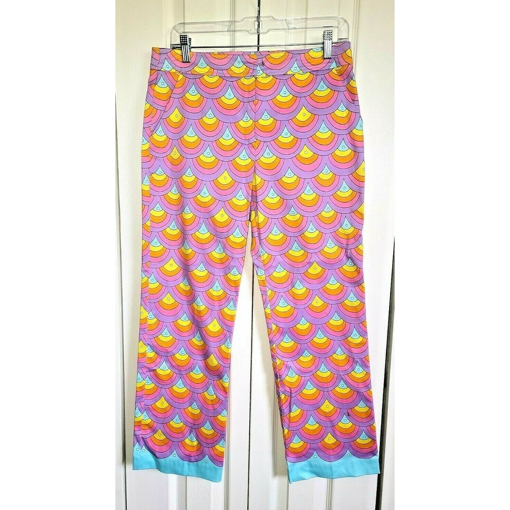 Trina Turk‎ Declare 2 Colorful Pant Size 4 1970's Style Hippie Boho NWT RV $218